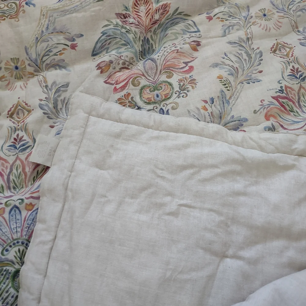 Southern Living Comforter Cotton Victorian Jacobean Print